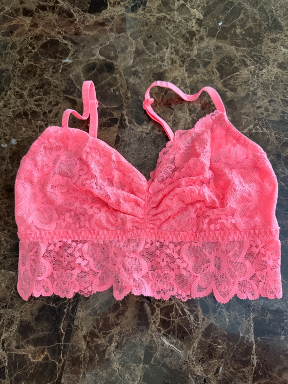 Pink VS Lace Bralette - Coral